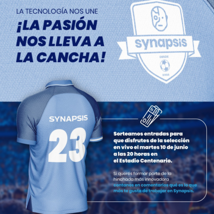 Synapsis Tech BPO en junio cumple 23 años y se pone la Celeste para festejar